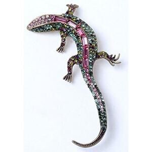 NWOT JAY STRONGWATER SALAMANDER PIN Swarovski Crystal Brooch